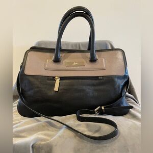 Aubrey England Black Leather Tote Bag